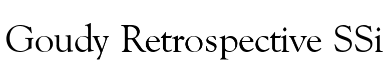 Goudy Retrospective SSi font preview