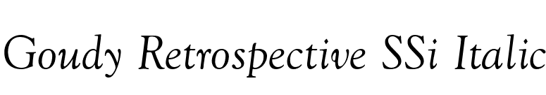 Goudy Retrospective SSi Italic font preview