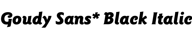 Goudy Sans* Black Italic font preview