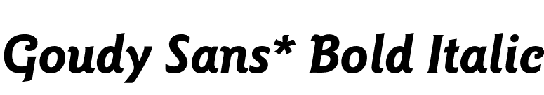 Goudy Sans* Bold Italic font preview