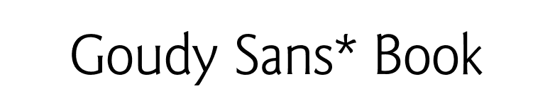 Goudy Sans* Book font preview