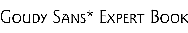 Goudy Sans* Expert Book font preview
