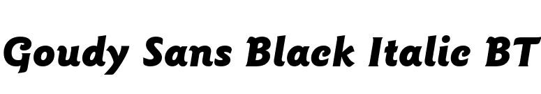 Goudy Sans Black Italic BT font preview
