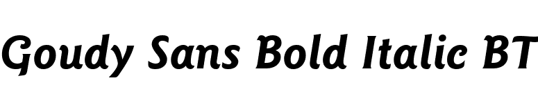Goudy Sans Bold Italic BT font preview