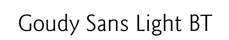 Goudy Sans Light BT font preview
