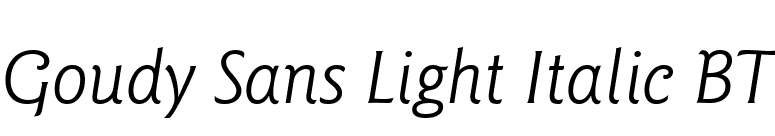 Goudy Sans Light Italic BT font preview