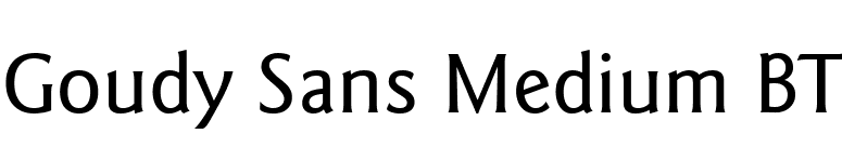 Goudy Sans Medium BT font preview