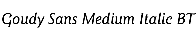 Goudy Sans Medium Italic BT font preview