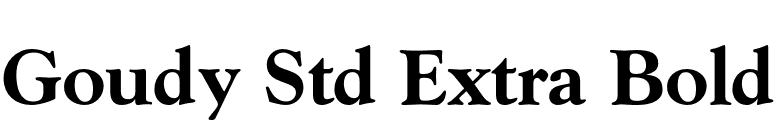 Goudy Std Extra Bold font preview