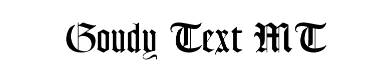 Goudy Text MT font preview