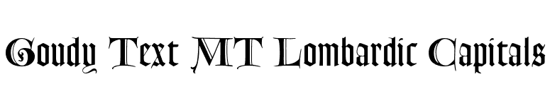 Goudy Text MT Lombardic Capitals font preview