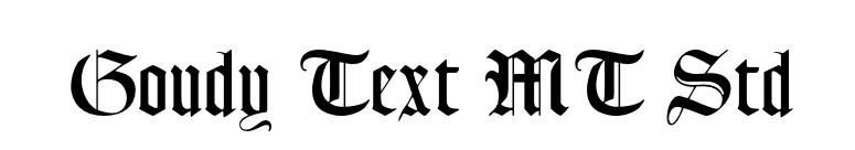 Goudy Text MT Std font preview