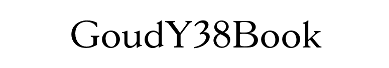 GoudY38Book font preview