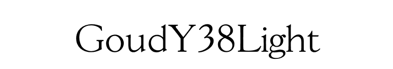 GoudY38Light font preview