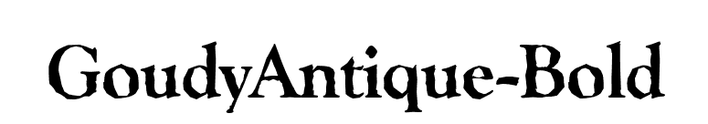 GoudyAntique-Bold font preview