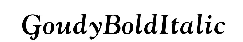 GoudyBoldItalic font preview