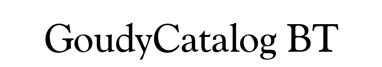GoudyCatalog BT font preview