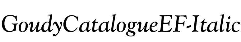 GoudyCatalogueEF-Italic font preview