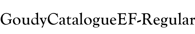 GoudyCatalogueEF-Regular font preview
