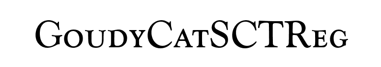 GoudyCatSCTReg font preview