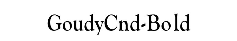 GoudyCnd-Bold font preview