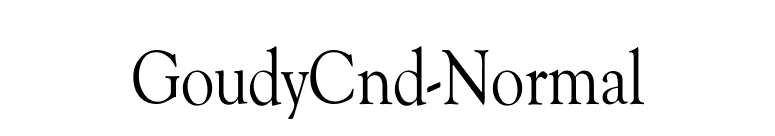 GoudyCnd-Normal font preview