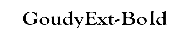 GoudyExt-Bold font preview