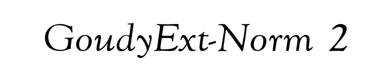 GoudyExt-Norm 2 font preview