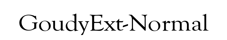 GoudyExt-Normal font preview