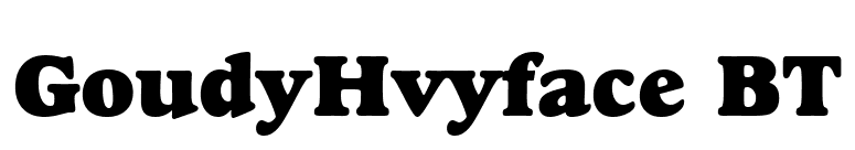 GoudyHvyface BT font preview