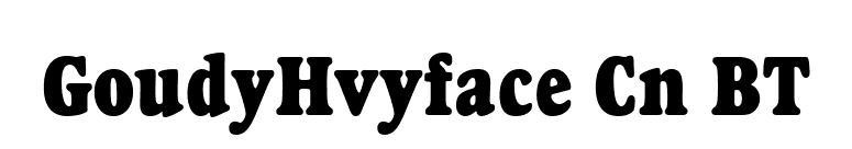 GoudyHvyface Cn BT font preview