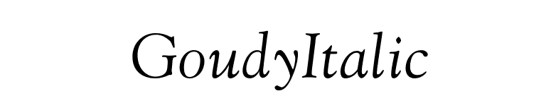 GoudyItalic font preview
