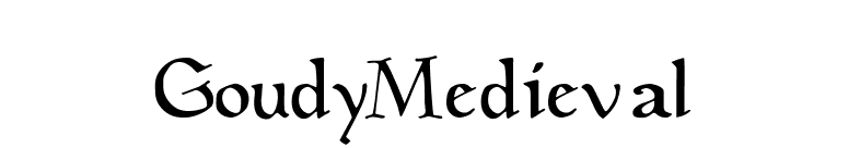 GoudyMedieval font preview