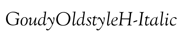 GoudyOldstyleH-Italic font preview