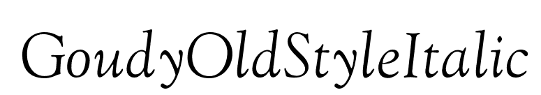 GoudyOldStyleItalic font preview