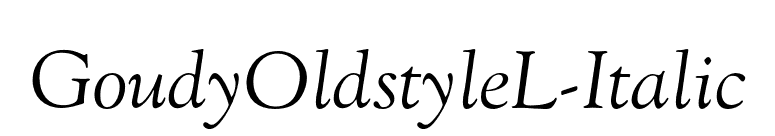 GoudyOldstyleL-Italic font preview