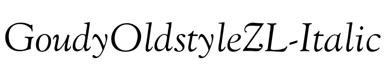 GoudyOldstyleZL-Italic font preview