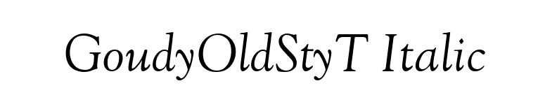 GoudyOldStyT Italic font preview