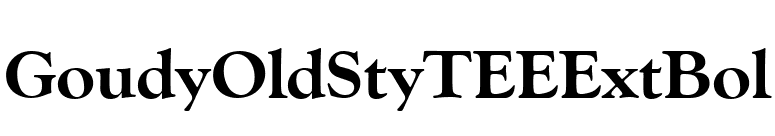 GoudyOldStyTEEExtBol font preview