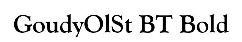 GoudyOlSt BT Bold font preview