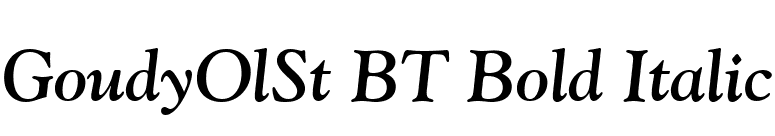 GoudyOlSt BT Bold Italic font preview
