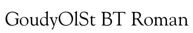 GoudyOlSt BT Roman font preview