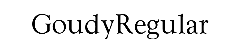 GoudyRegular font preview