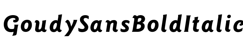 GoudySansBoldItalic font preview