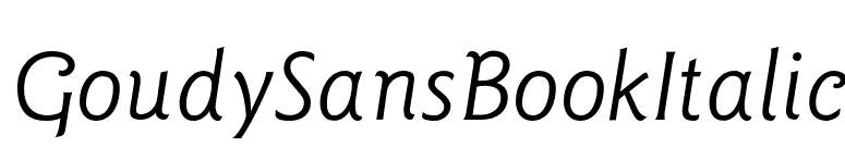 GoudySansBookItalic font preview