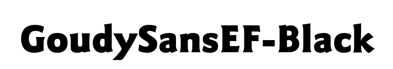 GoudySansEF-Black font preview