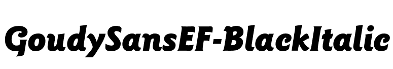 GoudySansEF-BlackItalic font preview