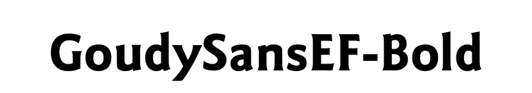 GoudySansEF-Bold font preview