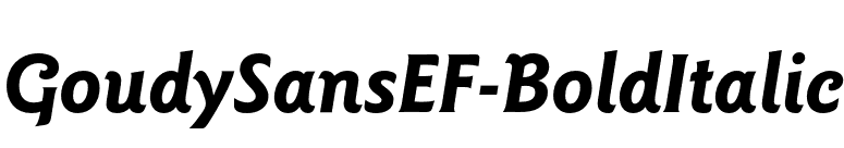 GoudySansEF-BoldItalic font preview