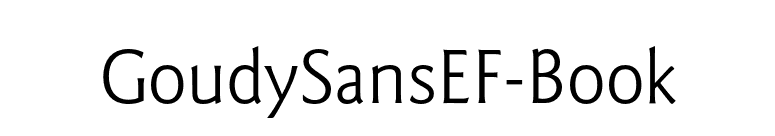 GoudySansEF-Book font preview